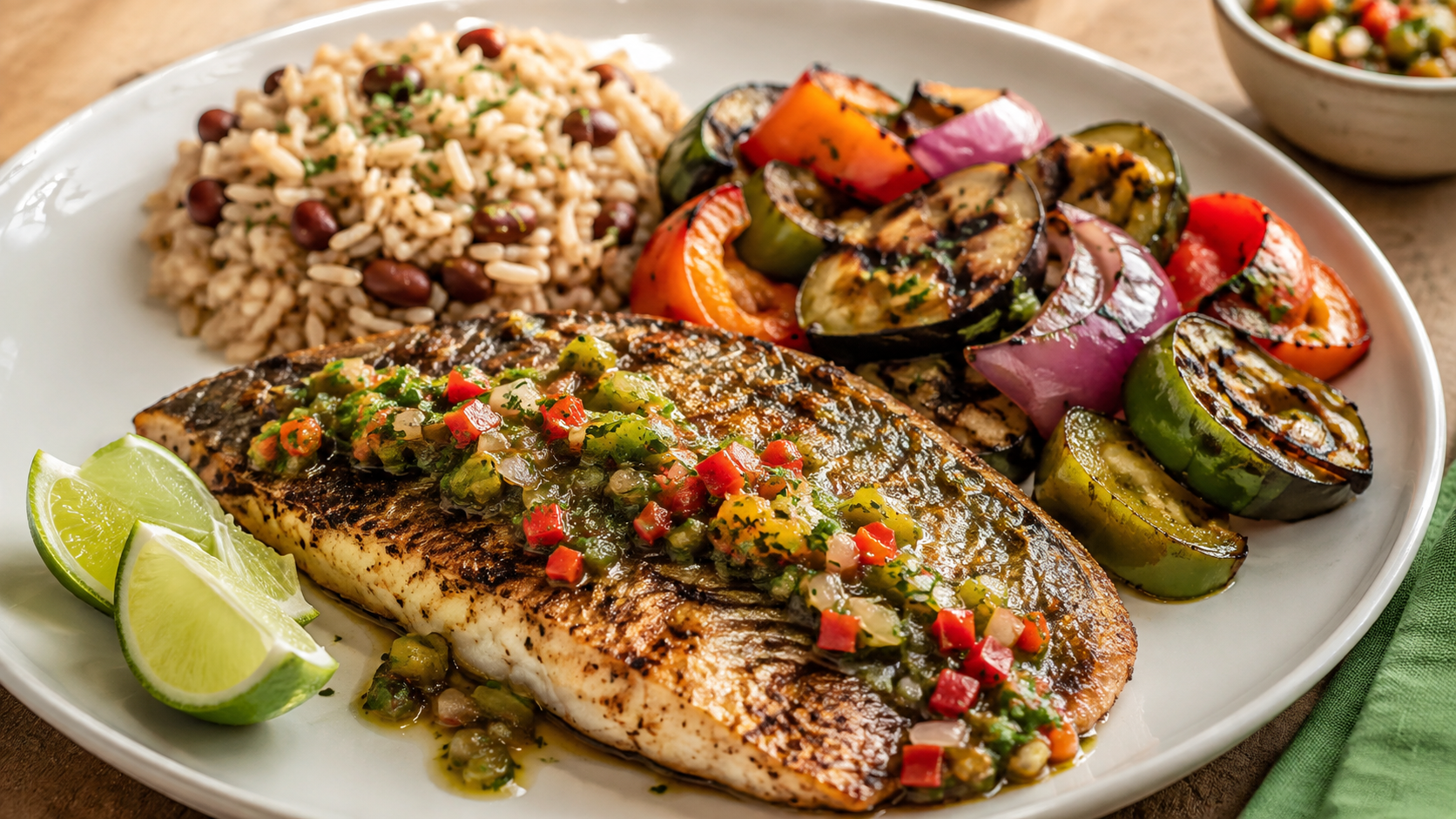 Blackbar soldierfish al Ajillo — Puerto Rican Style