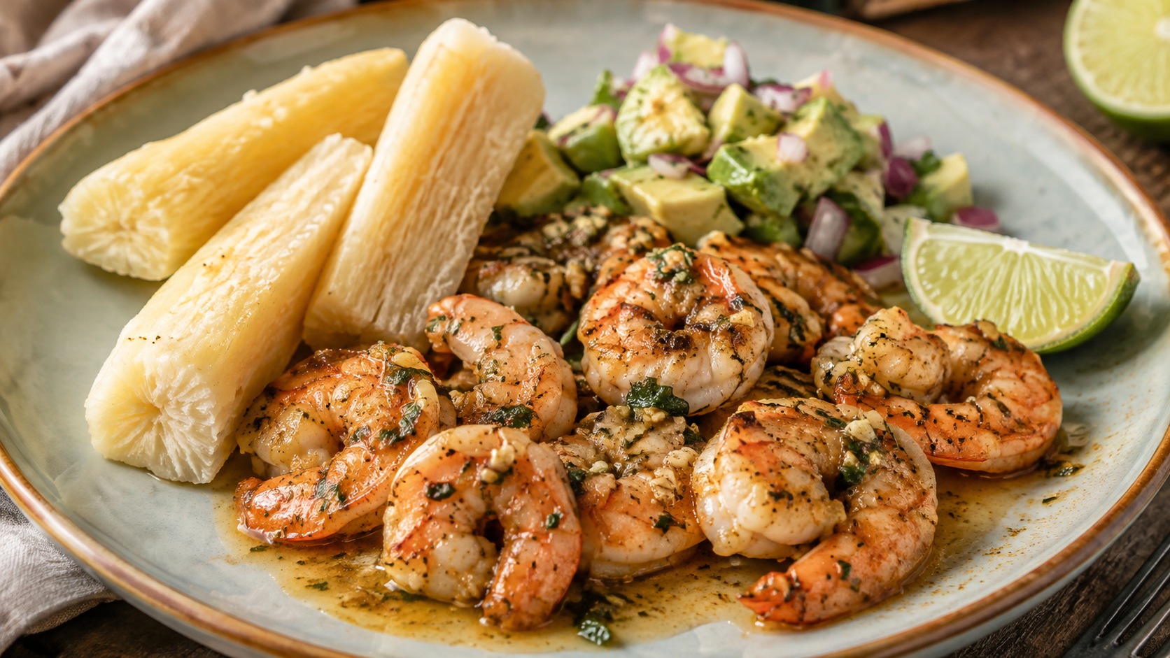Southern pink shrimp al Ajillo — Puerto Rican Style