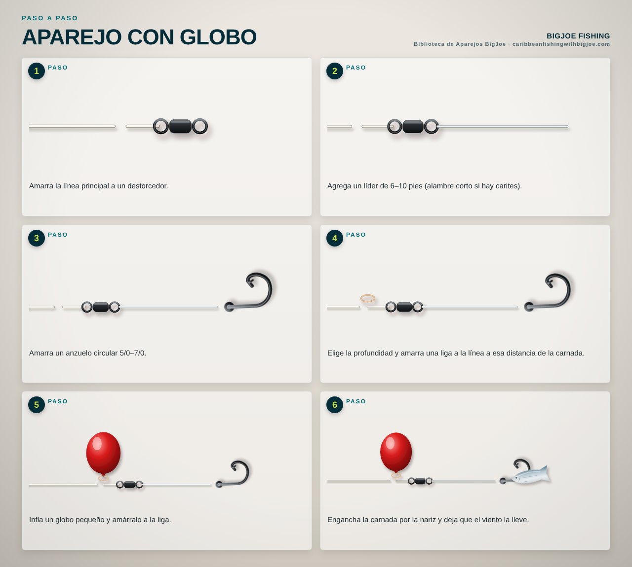 Aparejo con Globo — Gráfico paso a paso de BigJoe