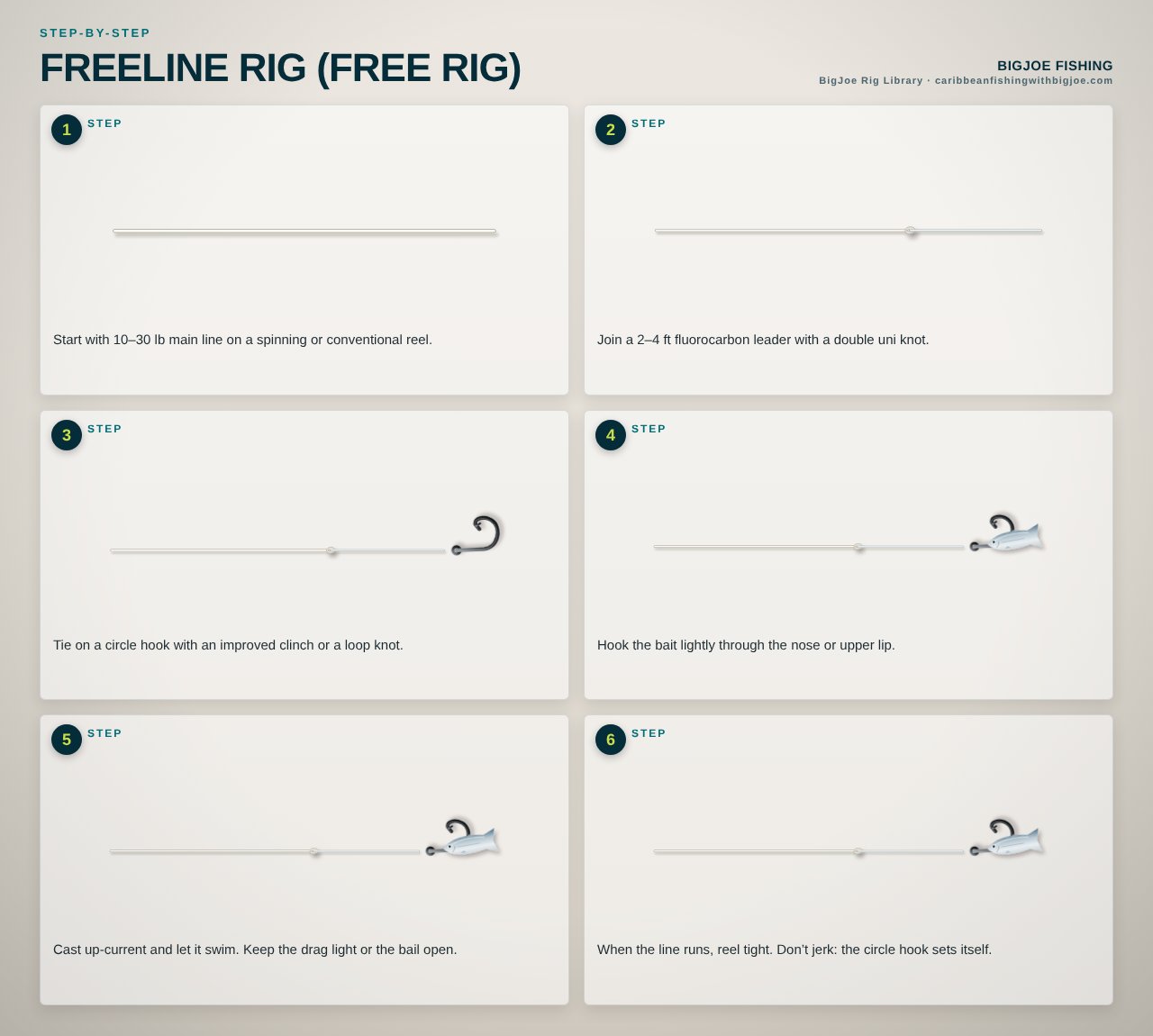 Freeline Rig (Free Rig) — BigJoe step-by-step graphic