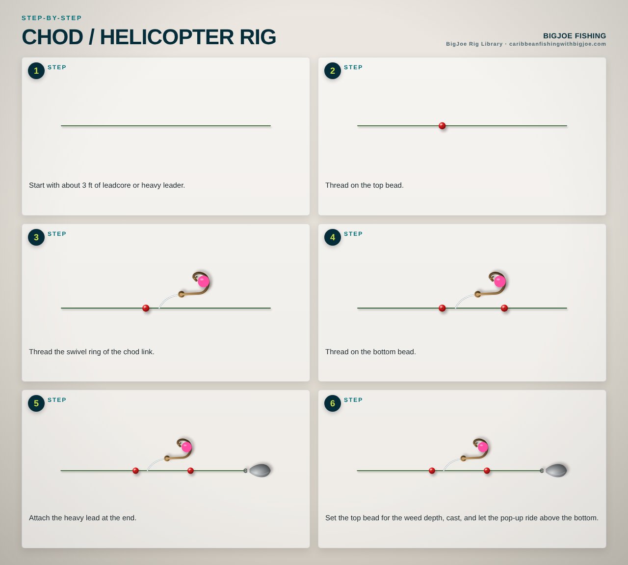 Chod / Helicopter Rig — BigJoe step-by-step graphic