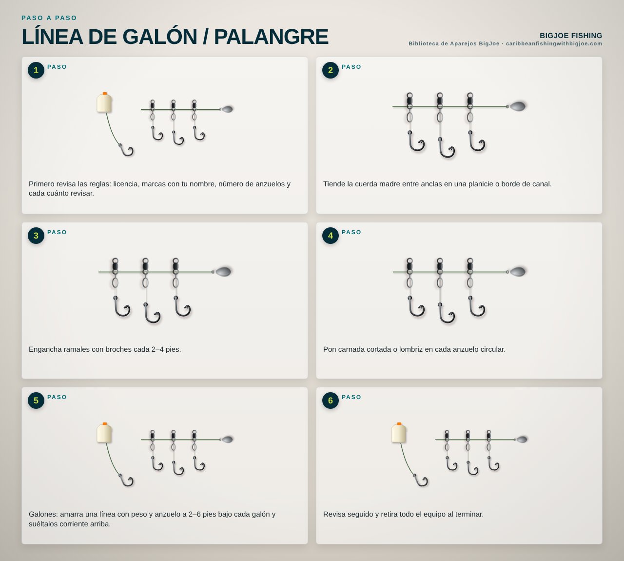 Línea de Galón / Palangre — Gráfico paso a paso de BigJoe
